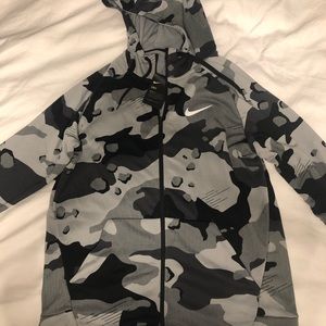 NWT Nike Dri Fit Grey Black Combo Camo Full Zip Hoodie Sweatshirt Jacket XL